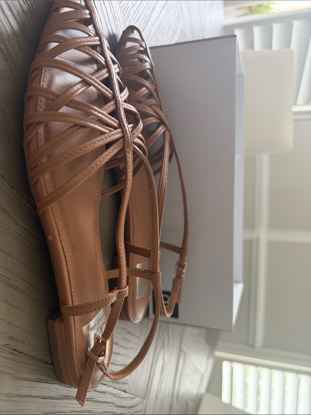 Dolce Vita Tan Strappy Flat Sandals